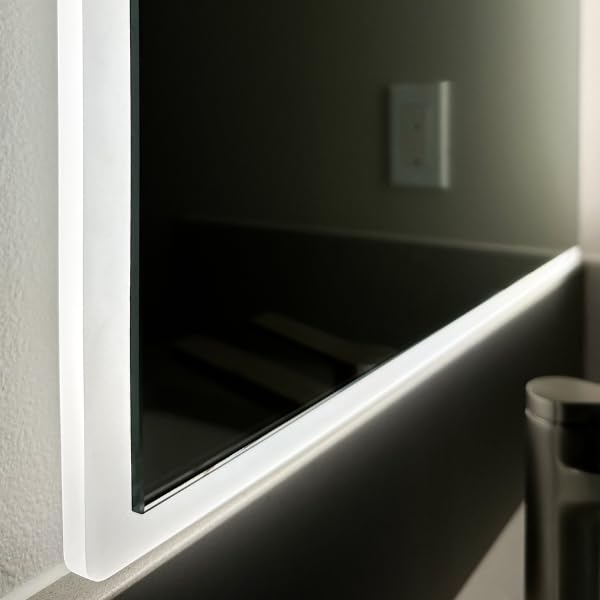 ZEEK 65x22 Inch Full Length LED Backlit Mirror - Wall Mounted Dressing Mirror for Bedroom, Vanity & Closet - Modern Illuminated Makeup Mirror with Adjustable Brightness for Home Decor and Selfie Lighting