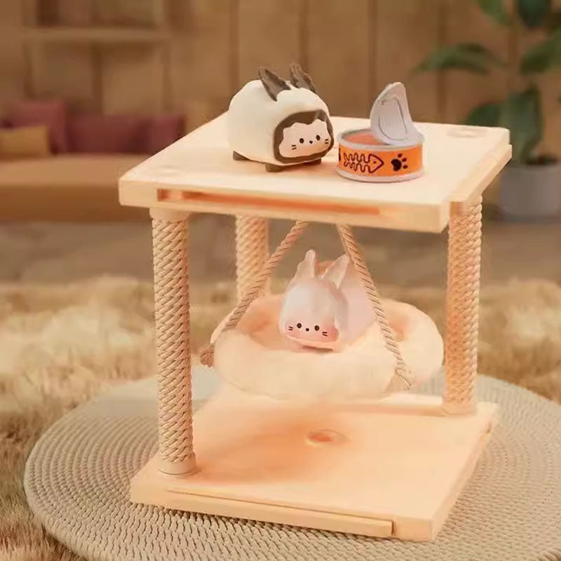 KIKI Kitty Apartment Series Blind Box - Cute Collectible Cat Figures for Home Decor & Gift Giving - Perfect for Anime Fans, Kawaii Lovers & Office Desk Display