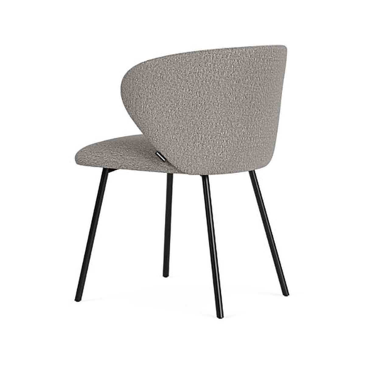 Ellie Boucle Dining Chair - Modern Upholstered Accent Chair for Kitchen, Dining Room, or Office - Soft Textured Fabric & Sturdy Wooden Legs - Perfect for Home Decor & Entertaining