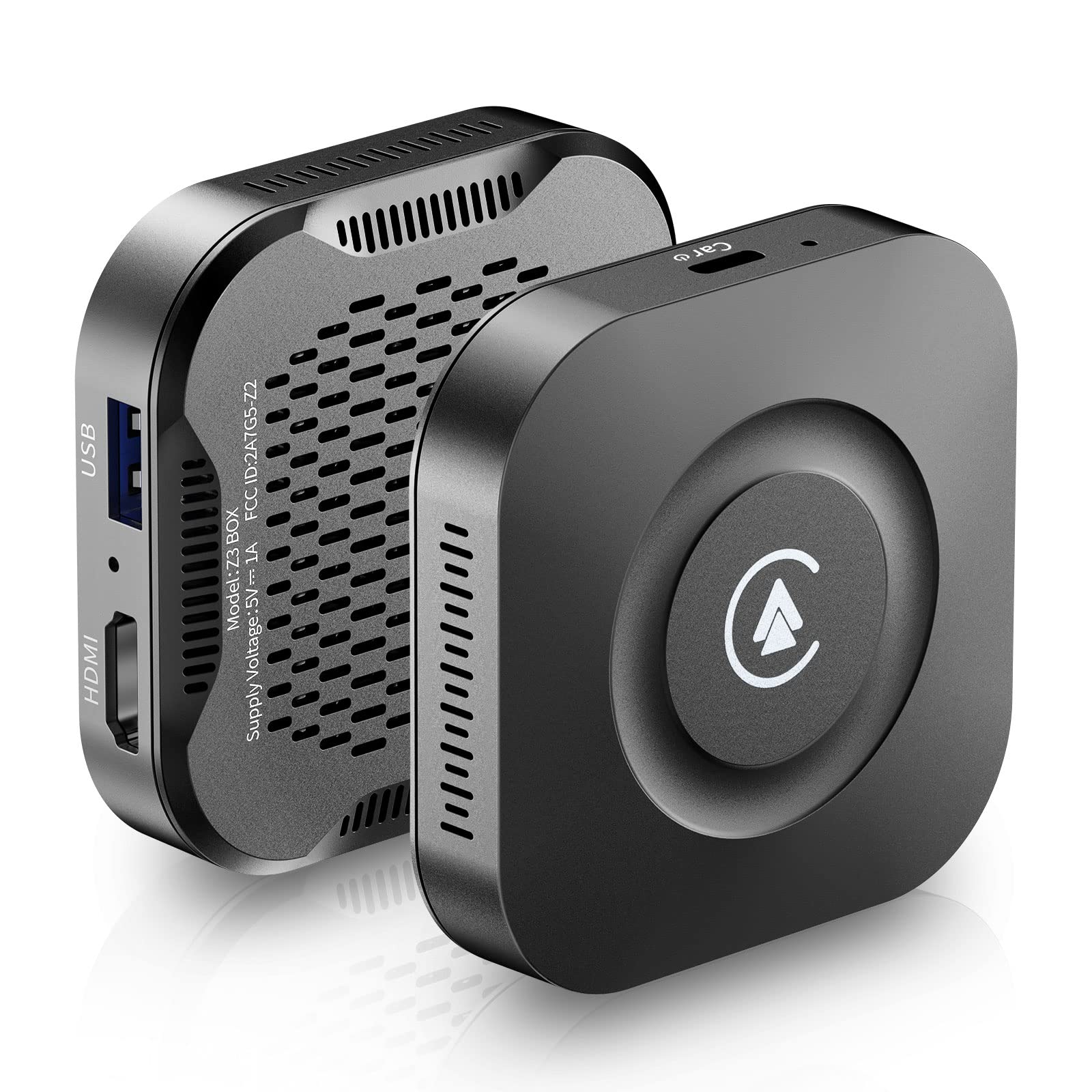 Wireless CarPlay Adapter for iPhone - Netflix & YouTube Streaming, Android Auto Compatible, Plug & Play for Factory Wired CarPlay Cars (2016+) - Perfect for Road Trips & In-Car Entertainment