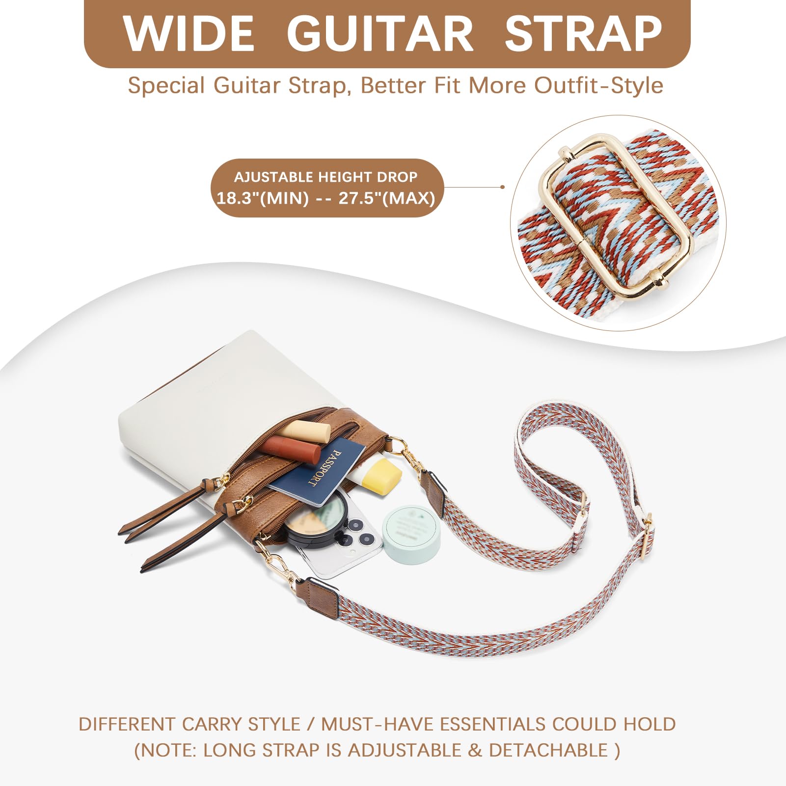 BOSTANTEN Women's Crossbody Bag - Trendy Vegan Leather Shoulder Purse with Adjustable Strap & Zipper Pocket | Perfect for Work, Travel & Everyday Use
