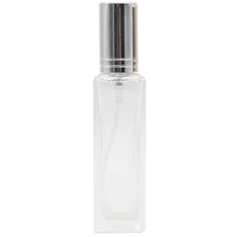 Hunky Dory 100ml Refillable Glass Spray Bottle with Pump & Cap - Perfect for DIY Perfume, Essential Oils, Rose Water & Aromatherapy Blends | Silver Finish | Ideal for Home, Travel & Gift Packaging