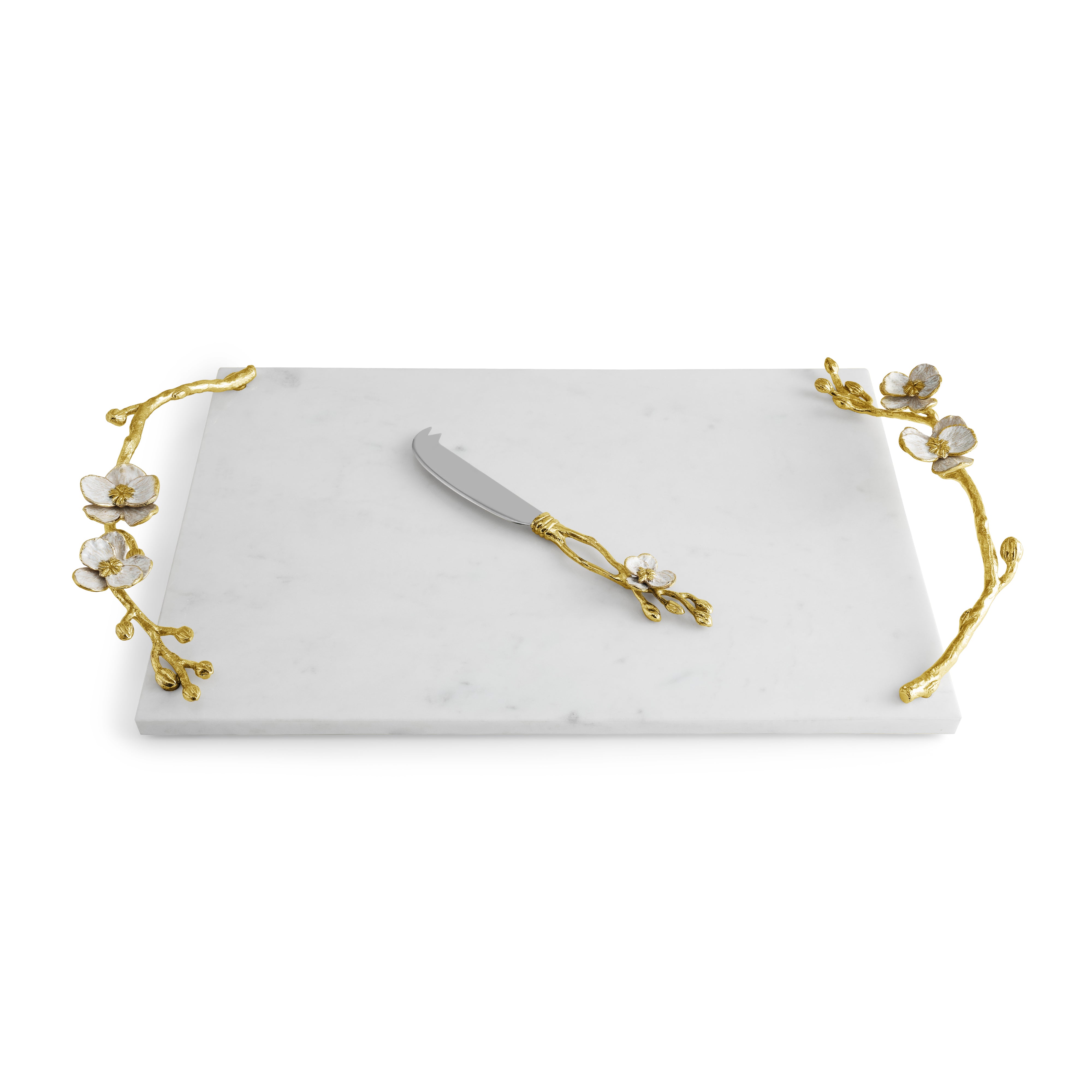 Premium Large Orchid Cheese Board with Knife Set - Perfect for Entertaining, Charcuterie, and Wine Pairing at Home Parties
