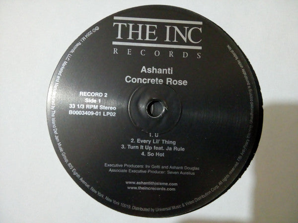 Ashanti - Concrete Rose (2xLP Vinyl Album) - Near Mint or Mint Condition - Perfect for Vinyl Collectors & R&B Music Lovers
