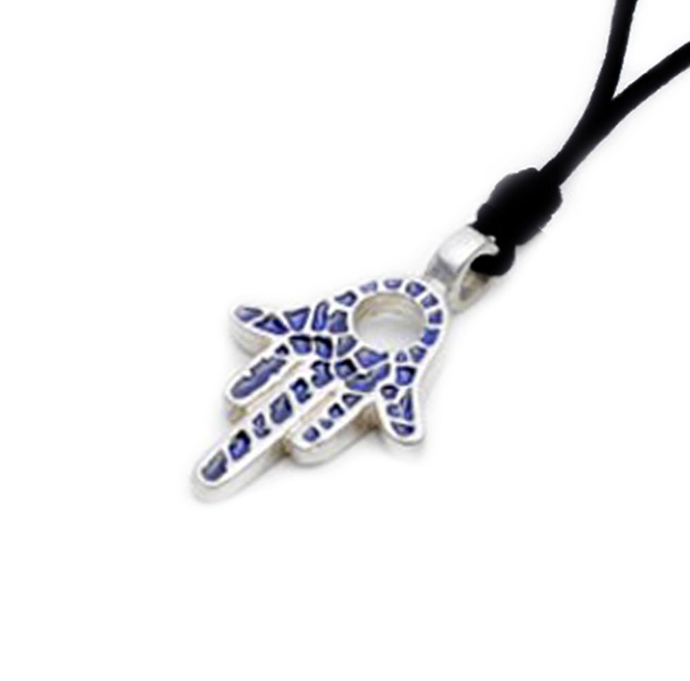 Hamsa Hand of God Silver Pewter Necklace for Protection & Luck