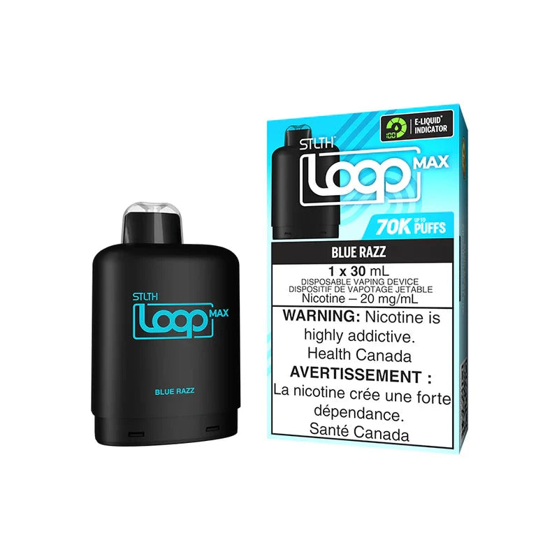 Blue Razz STLTH Loop MAX 70K Disposable Vape - Refreshing Berry Flavor for All-Day Vaping | Perfect for Travel, Work & Social Relaxation
