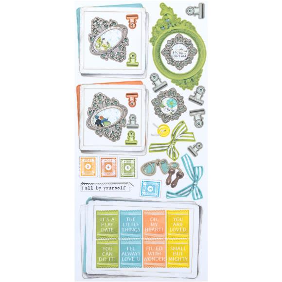 49 And Market Laser Cut Elements - Toddler Time Scrapbooking Embellishments for Baby Albums & DIY Crafts - Perfect for Baby Showers, First Birthday Decorations & Memory Books