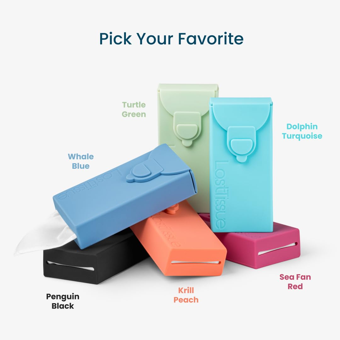 LastTissue® Reusable Cotton Tissue Pack - Eco-Friendly Washable Facial Tissues for Men & Women | Sustainable Portable Handkerchief with Travel Case | Perfect for Travel, Gym & Daily Use