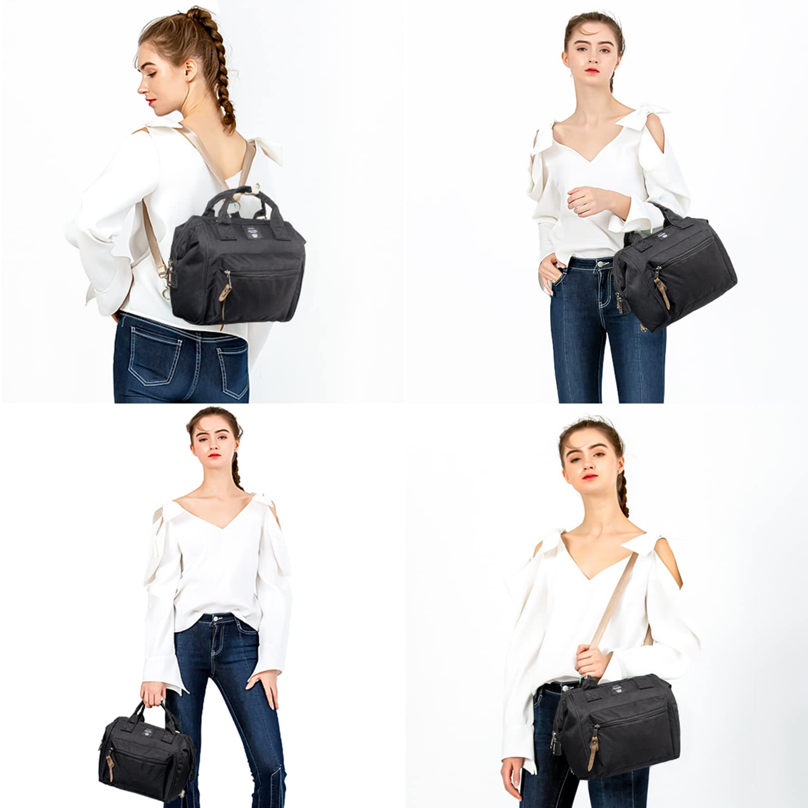 Compact Diaper Bag Backpack for Moms - Lightweight Waterproof Baby Changing Tote with Insulated Bottle Pocket & Crossbody Strap | Perfect for Travel, Daycare & On-the-Go Parenting
