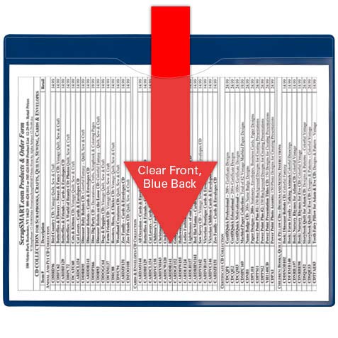 StoreSMART® Heavy Duty File Jackets - 20-Pack with Blue Plastic Back & Clear Plastic Front - Letter Size Document Protectors for Office, School & Home Organization - FJ85PQB-20