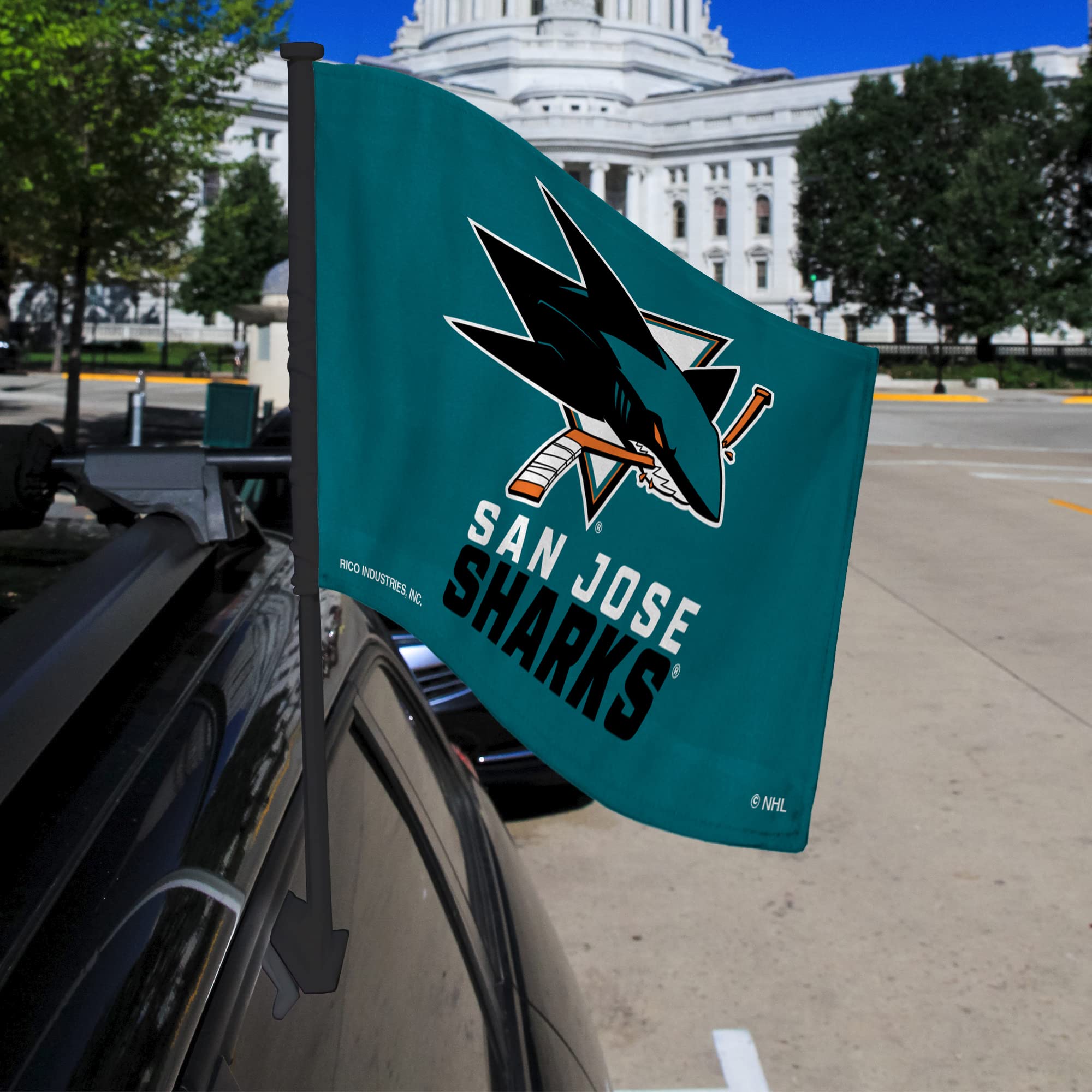 NFL Double Sided Car Flag - Rico Industries Officially Licensed Team Car Accessory for Game Day & Tailgating
