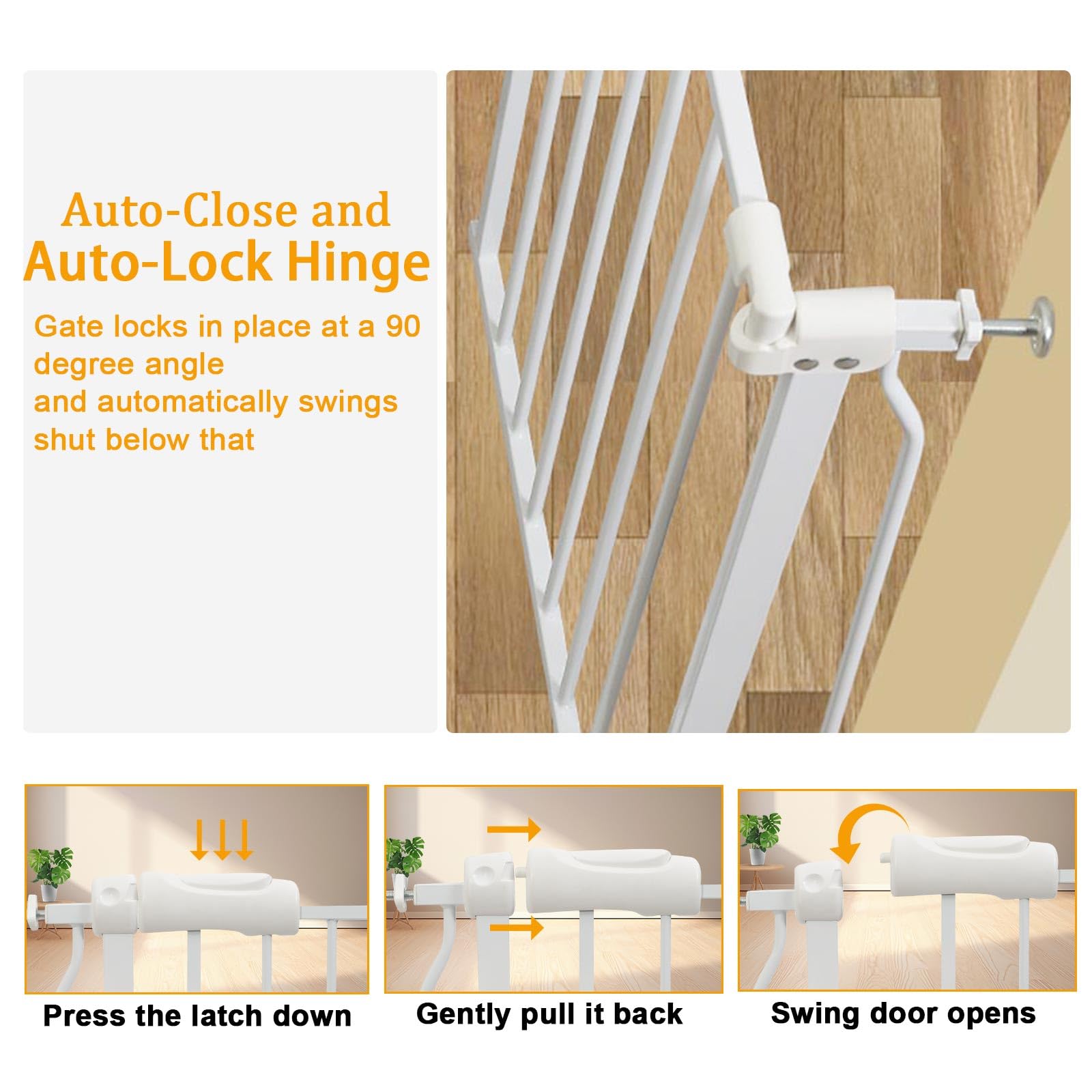 Extra Wide Baby Gate & Pet Gate - 57.5