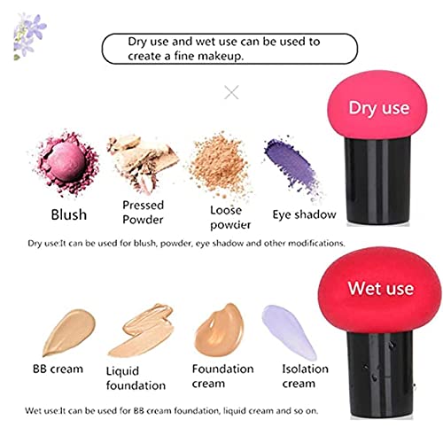 TINY DEAL 2-in-1 Facial Cleansing Brush with Mushroom Blender Head - 3 Pack for Deep Pore Cleansing & Exfoliation - Perfect for Daily Skincare Routine & Travel