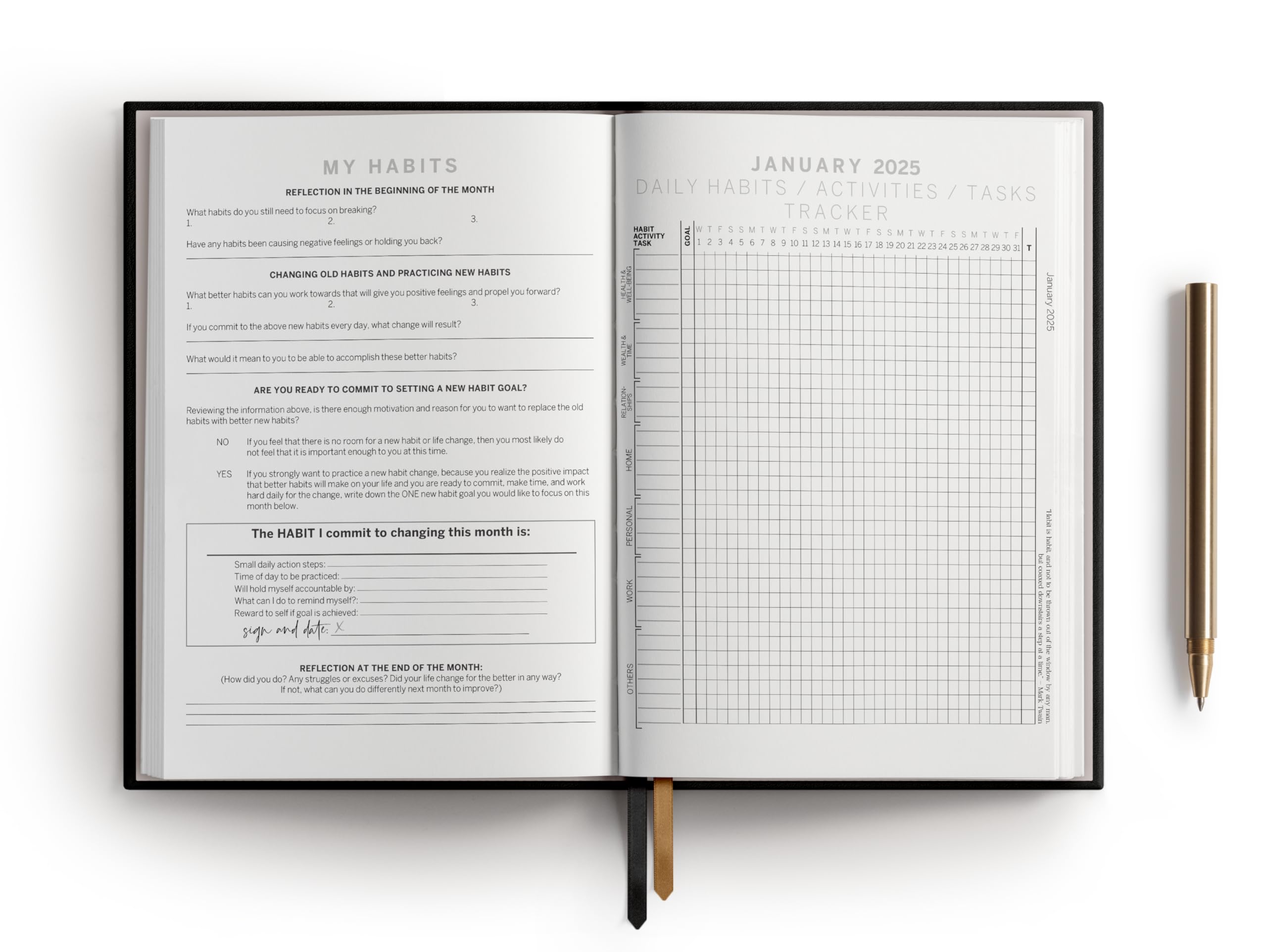2025 Weekly & Monthly Planner - Leather Hardcover Productivity Planner with Hourly & Daily Layouts for Women & Men | 2025 Agenda & Yearly Organizer | Perfect for Work, School & Personal Goal Tracking