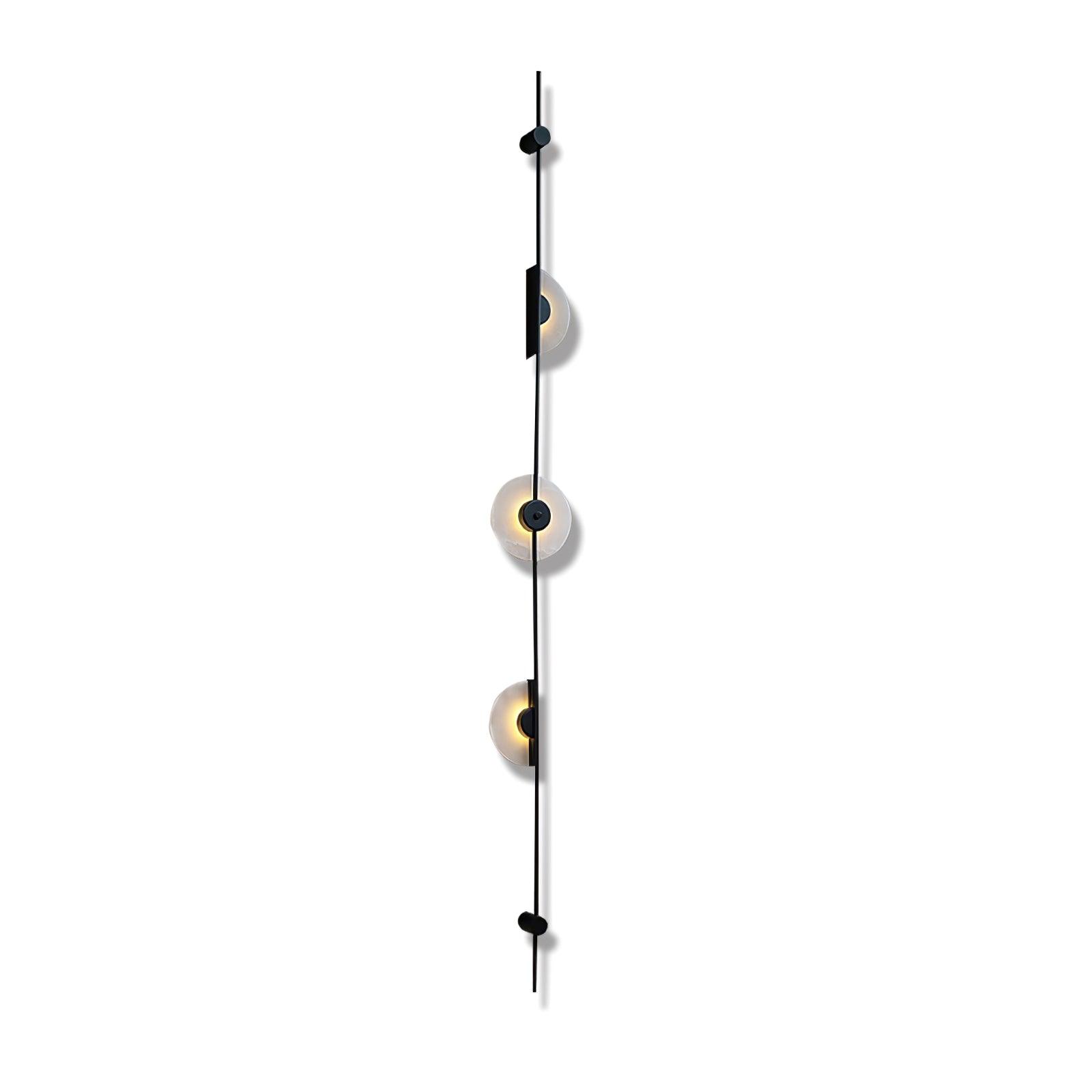Alabaster Vertical Plug-in Wall Sconce Light Fixture - Modern Plug Mount Wall Lamp for Bedroom, Living Room & Hallway Lighting