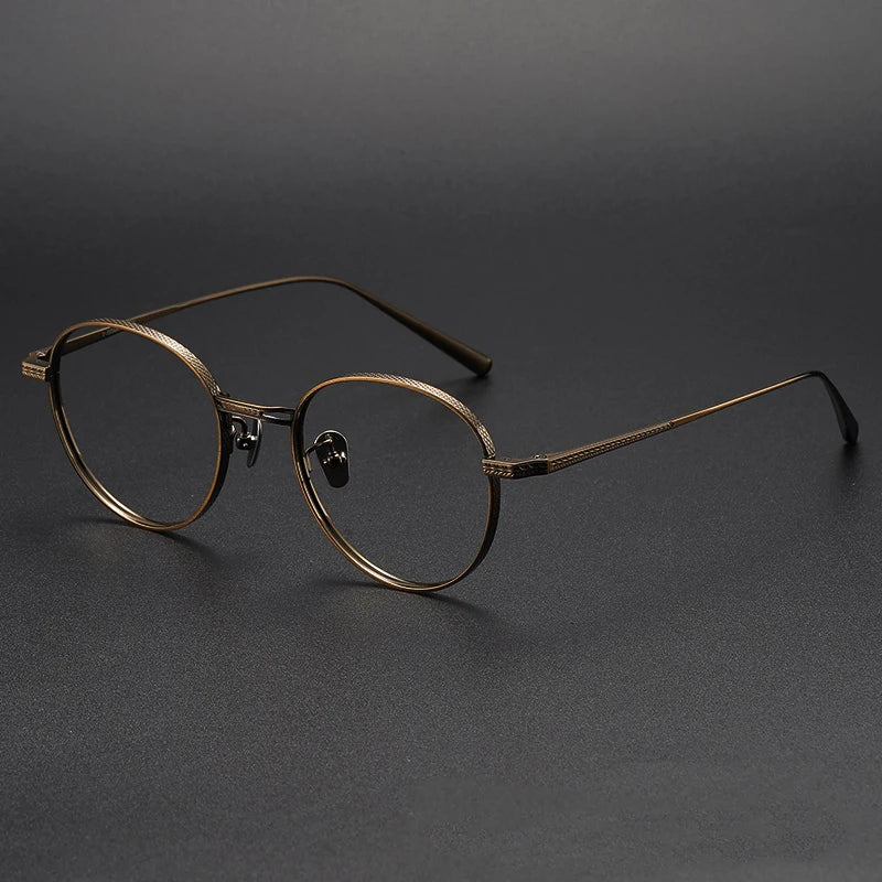 Stylish Black Titanium Oval Round Eyeglasses for Women - Lightweight Full Rim Frame 94202 | Perfect for Work, Reading & Everyday Fashion