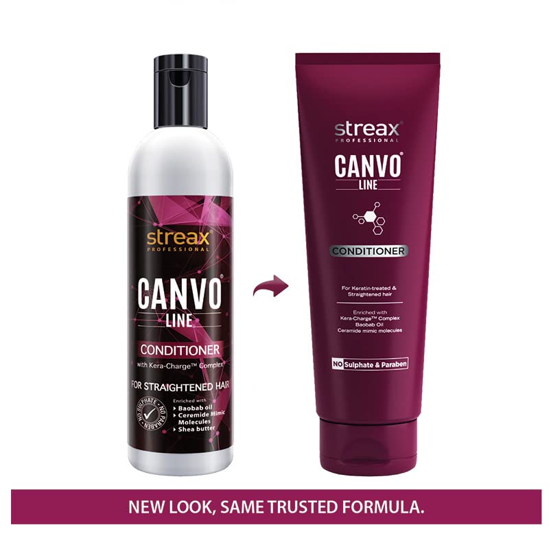 Streax Professional Canvoline Hair Conditioner - 240ml for Deep Hydration & Repair | Ideal for Dry, Damaged Hair at Home or Salon Use