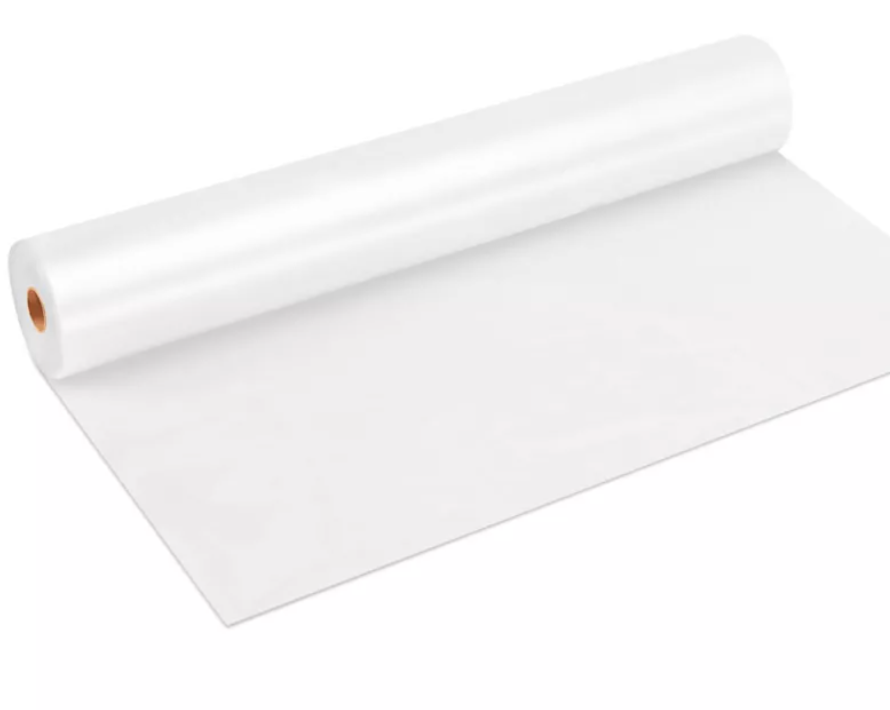 36 x 48 Inch Plastic Sheeting Roll - 0.6 Mil Clear Polyethylene Film (500 Sheets) for Painting, Construction & DIY Projects