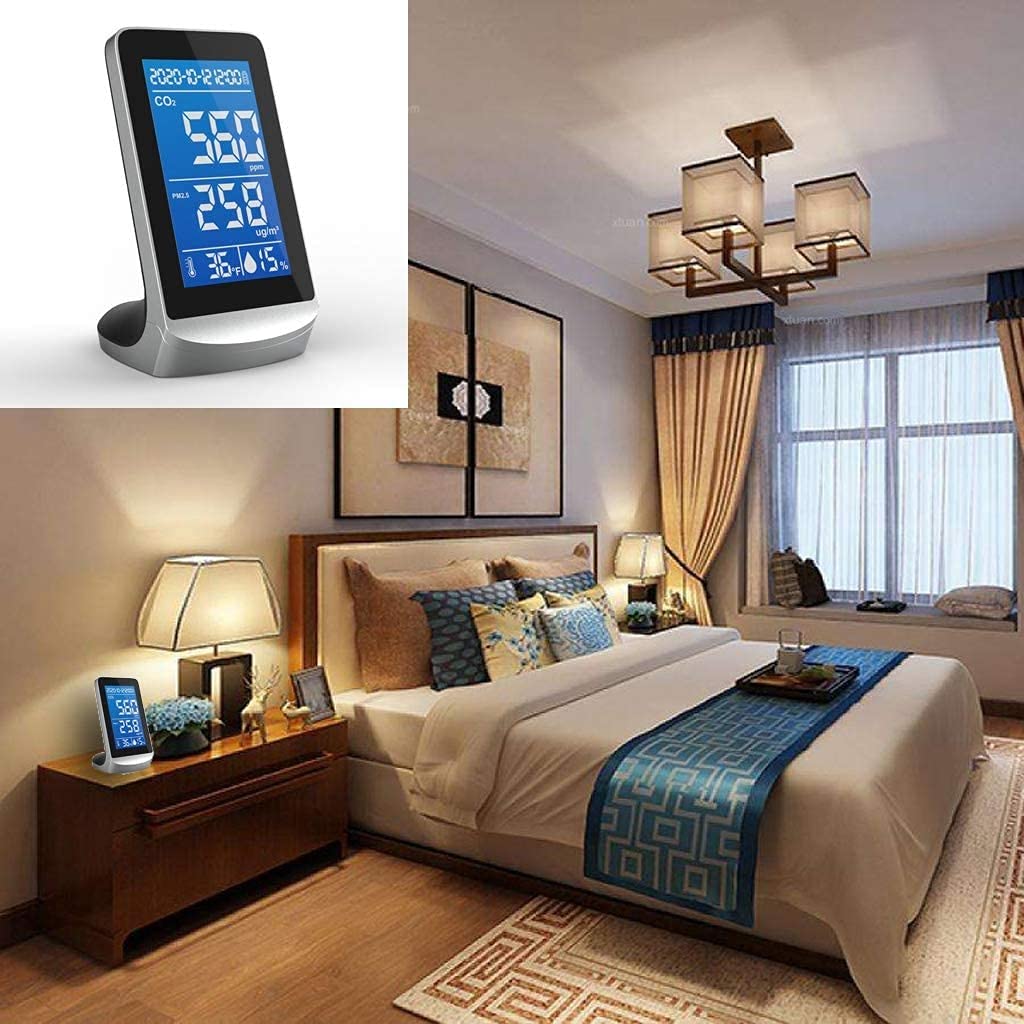 PEPDRO Indoor Air Quality Monitor - Portable CO2 Meter, Carbon Dioxide Detector & Gas Analyzer for Home, Office, School (Air Protection Device) | Perfect for Monitoring Air Quality in Bedrooms, Classrooms and Workspaces