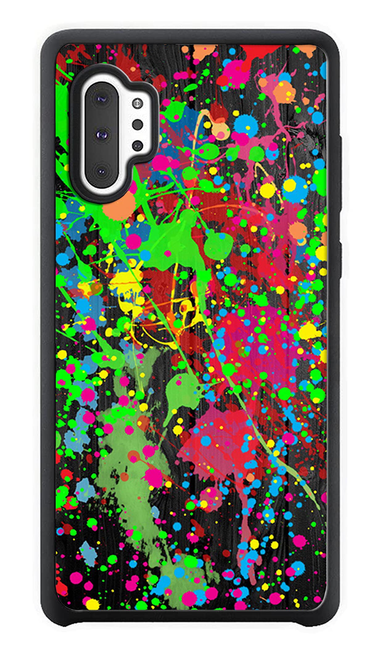 Samsung Galaxy Note 10 Plus Case with Paint Splatter Design - Shock Absorbing TPU Protective Phone Cover for Impact Protection - Perfect for Everyday Use, Work, and Travel