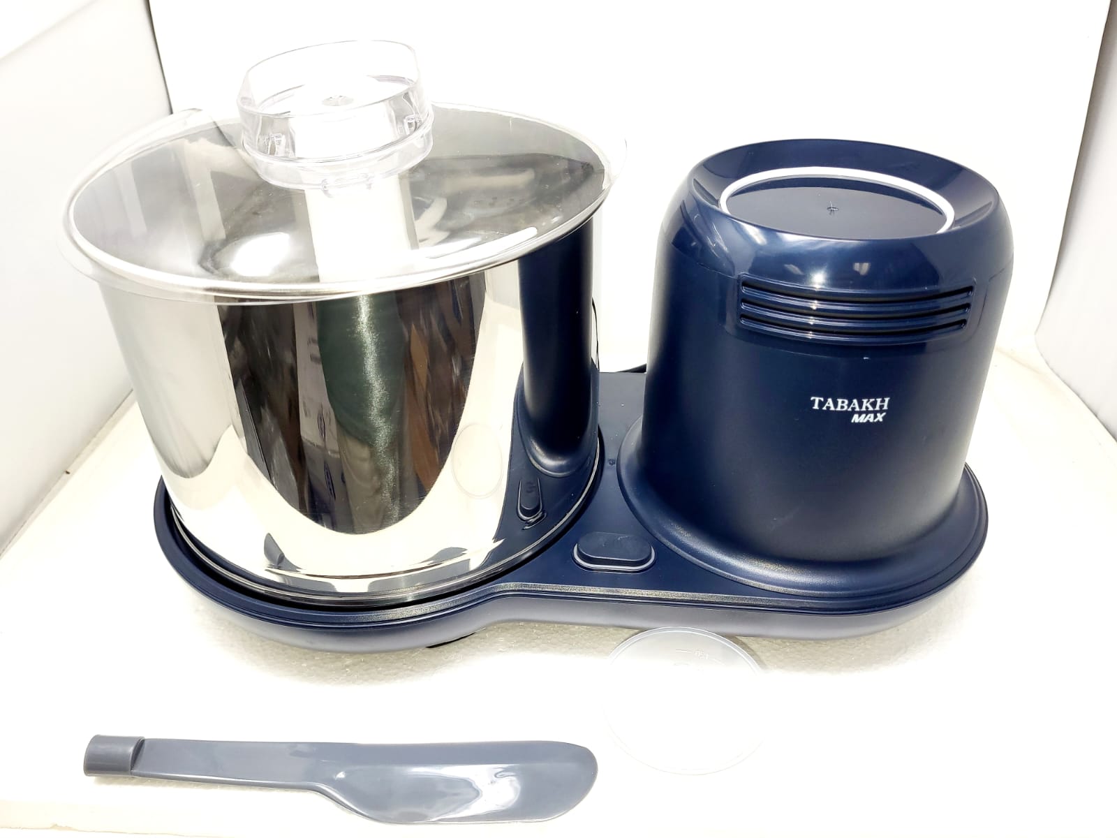 Tabakh Max 2 Liter Stone Wet Grinder with Atta Kneader & Coconut Scraper - 110V Electric Traditional Indian Dough Maker - Perfect for Idli, Dosa & Chapati Dough Preparation - Open Box Store Pickup Only