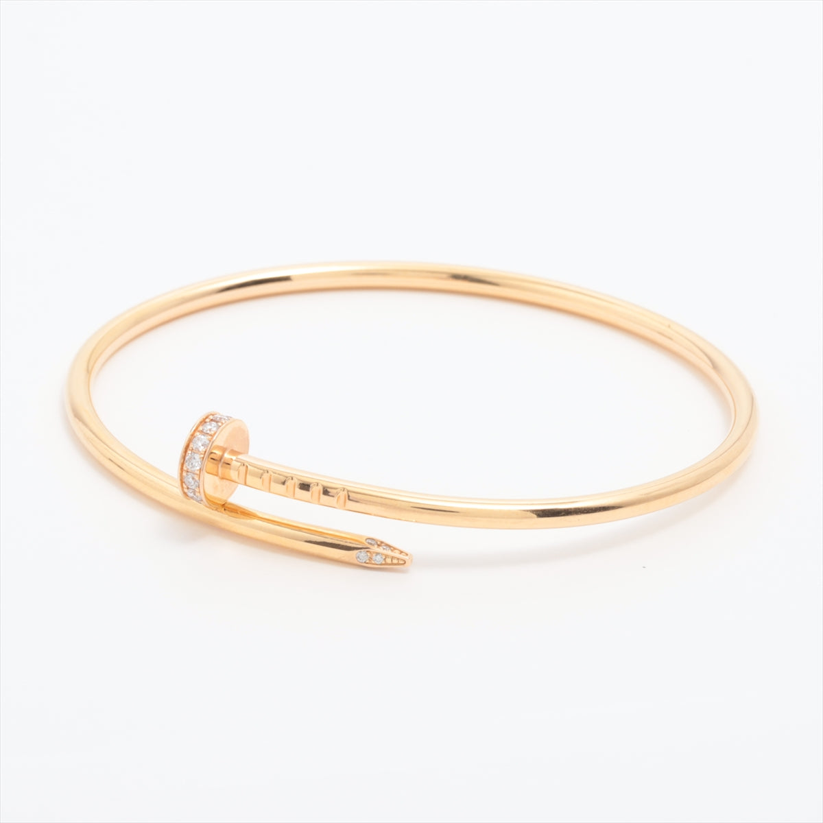 Cartier Juste Un Clou JUC SM Size 16 Diamond Bracelet - 18K Rose Gold Luxury Jewelry for Women, Perfect for Anniversary Gifts & Special Occasions