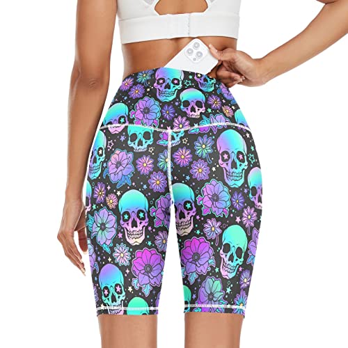 Colorful Skull Flowers