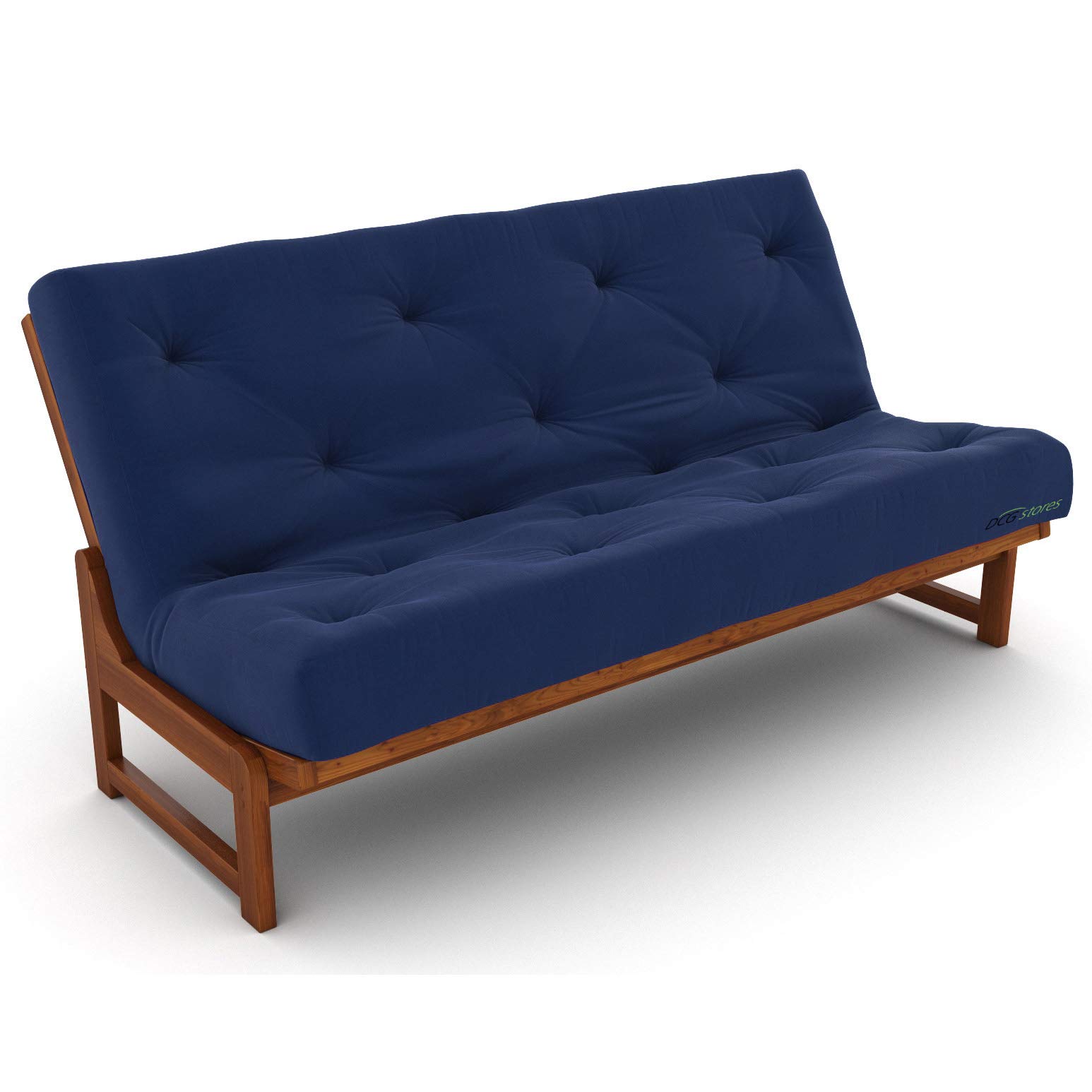 Nirvana Futons 6-Inch Comfort Full Size Futon Mattress - Navy Twill Fabric - Made in USA | Perfect for Guest Rooms, Dorms & Small Spaces