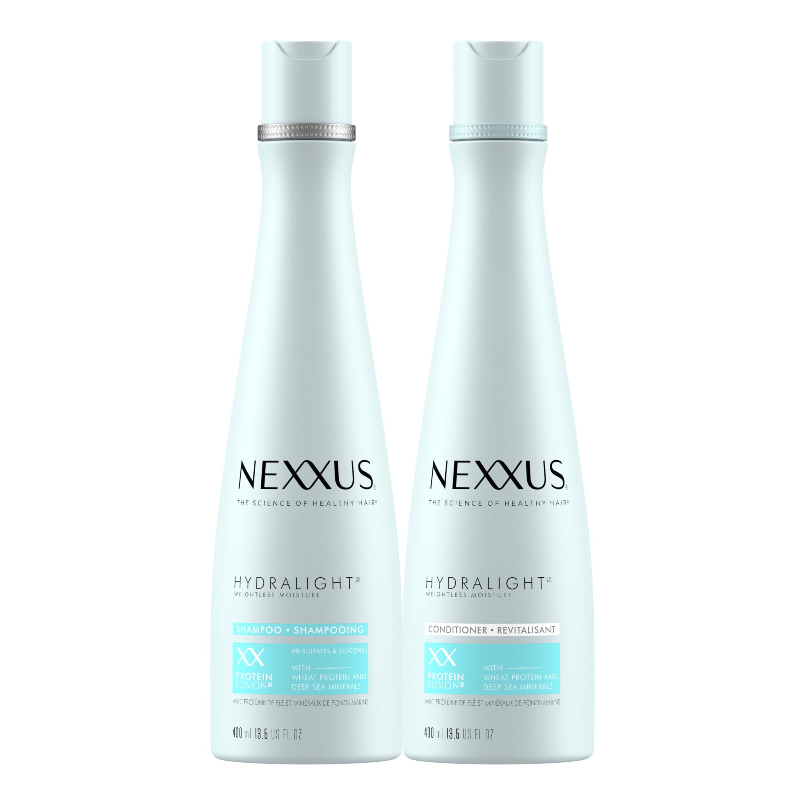 Nexxus Hydra-Light Shampoo and Conditioner Set for Oily Hair - 2 x 13.5 oz with Proteinfusion Blend | Deep Cleansing & Weightless Hydration | Perfect for Daily Hair Care Routine