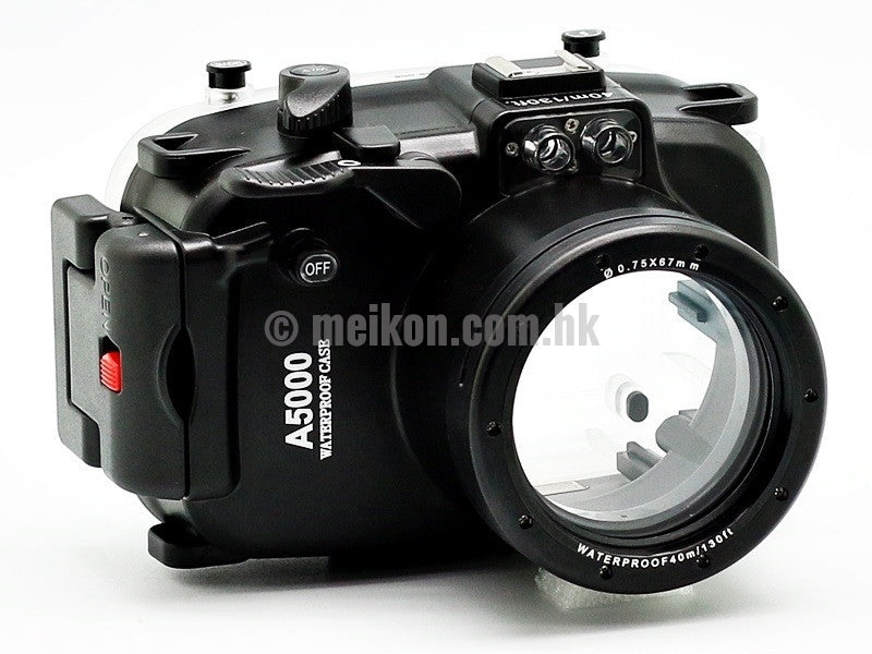 Sony A5000 40m/130ft Waterproof Underwater Camera Housing Case for Scuba Diving, Snorkeling & Marine Photography