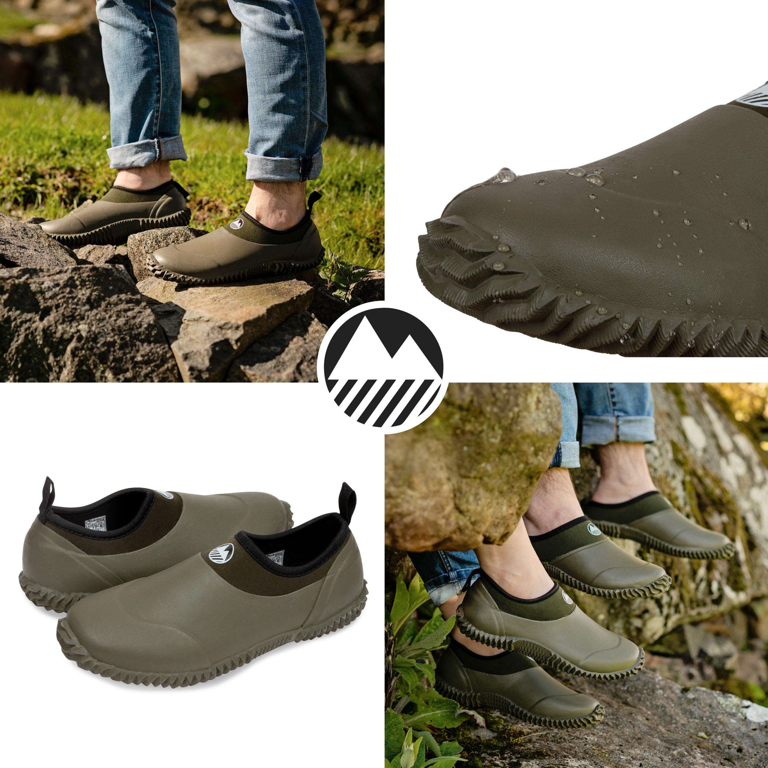 Men's Waterproof Grasmere Multipurpose Muck Shoes - Comfortable Rubber Boots for Outdoor Work, Hiking & Farming | All-Weather Protection
