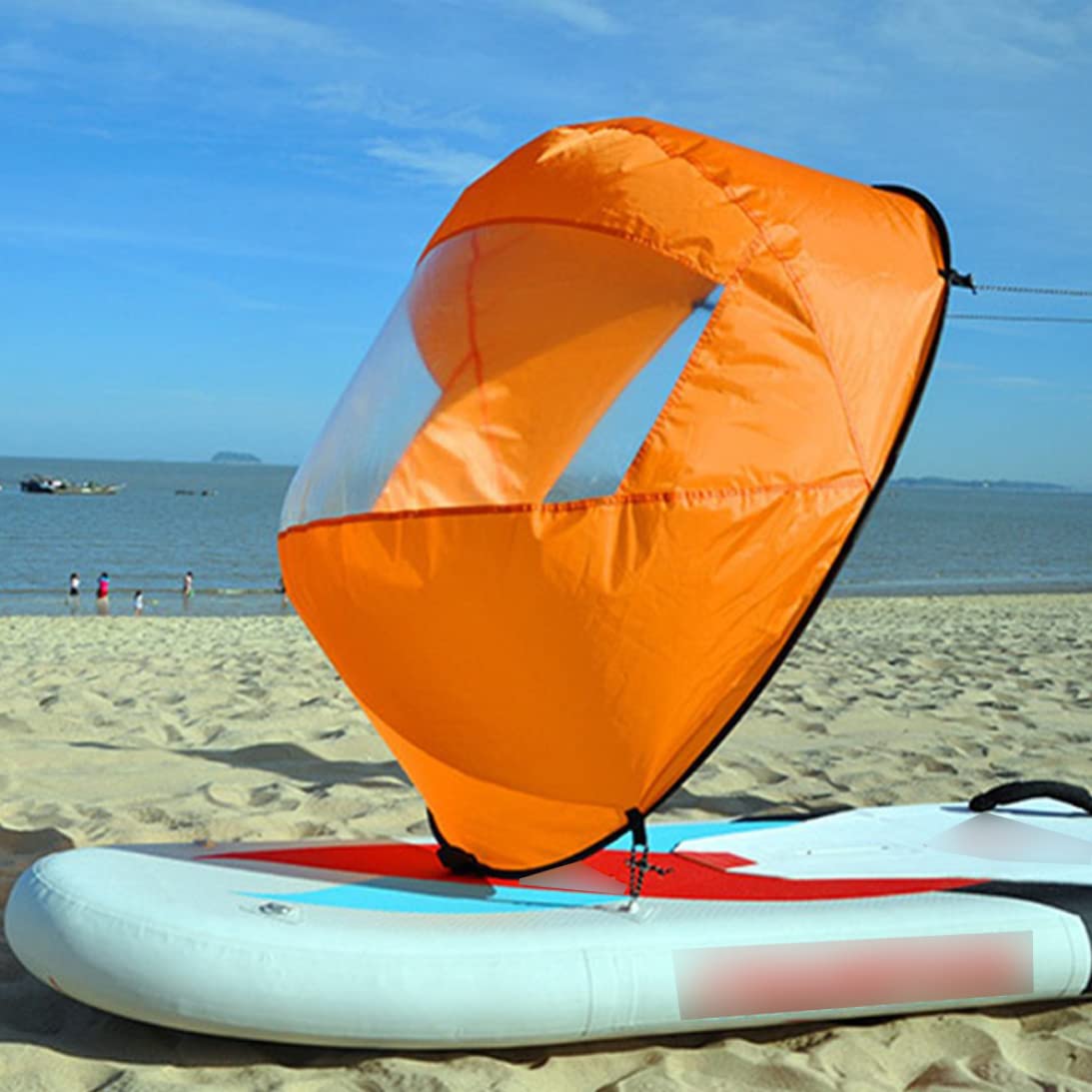 Foldable Kayak Wind Sail with Clear Window - Portable Downwind Sail Paddle for Inflatable Boats & Kayaks | Kayak Accessories for Downwind Paddling | Perfect for Fishing, Touring & Water Sports Adventures