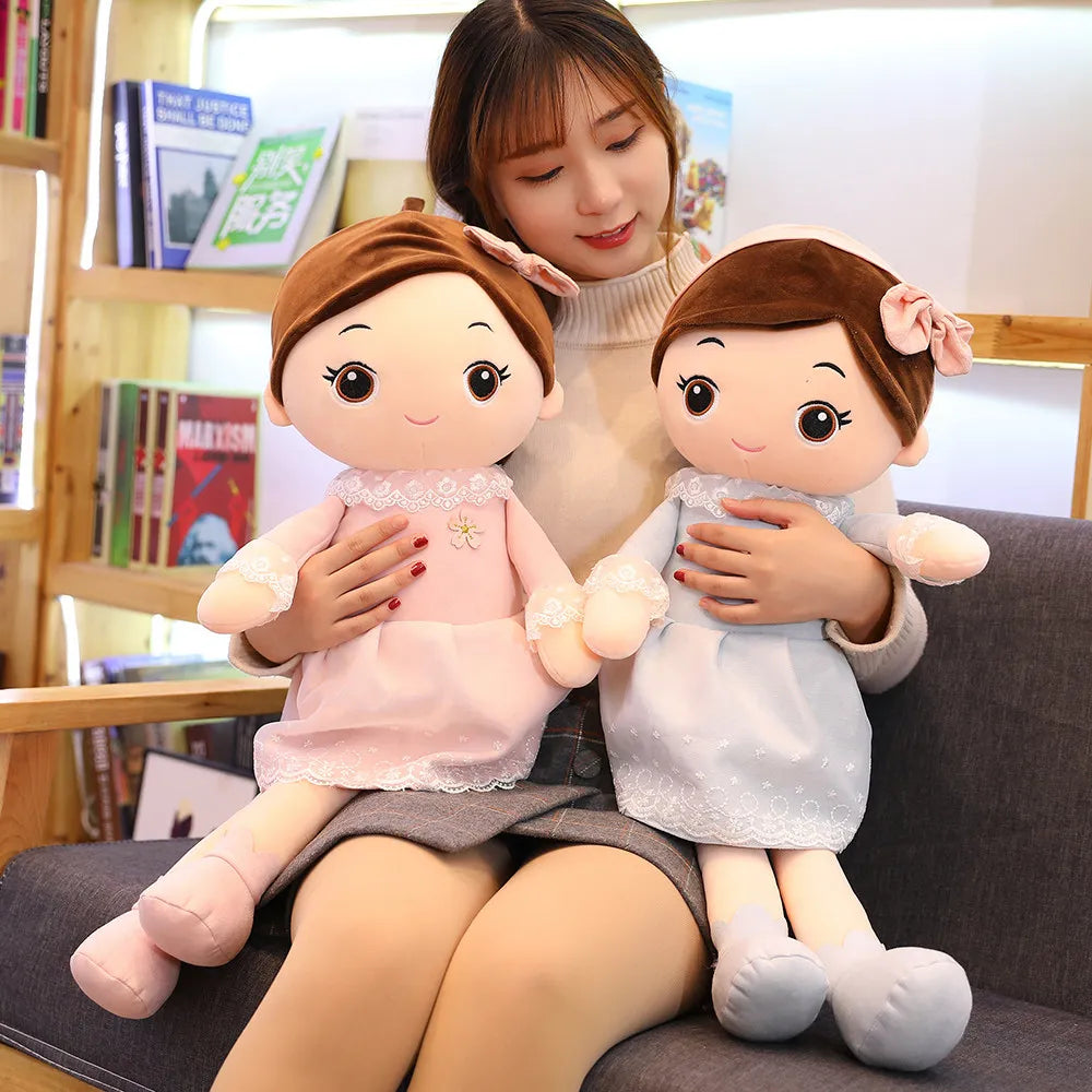 40cm Kawaii Plush Doll with Lace Skirt - Soft Stuffed Animal Toy for Baby Girls, Cute Birthday & Valentine's Gift for Kids - Perfect for Cuddling, Nursery Decor, and Imaginative Play