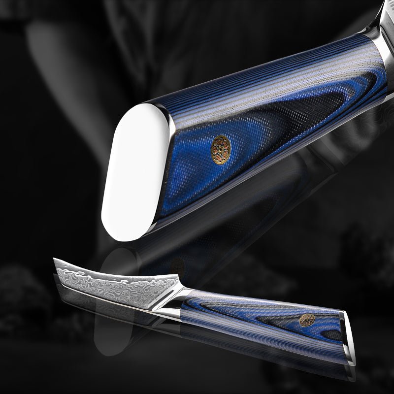 Premium Japanese VG10 Damascus Steel Chef Knife Set with Ergonomic G10 Handle & Protective Sheath - Professional Kitchen Knives for Cooking, Slicing, Dicing - Perfect Gift for Chefs & Home Cooks