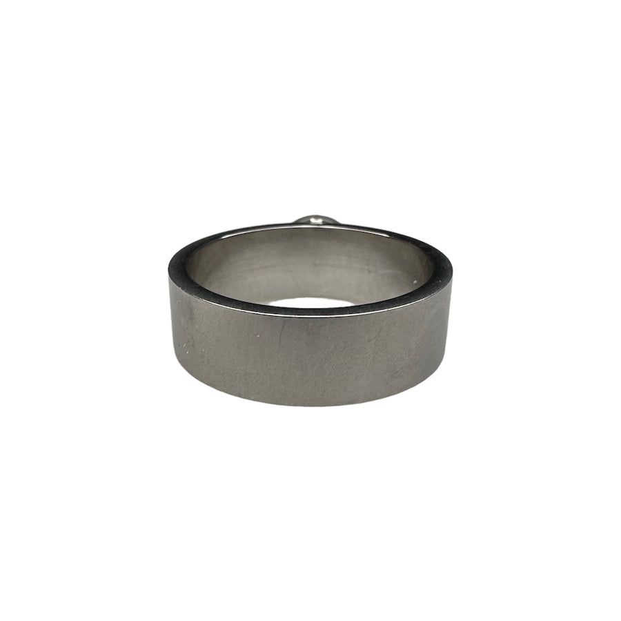 Maison Margiela 11 Logo Band Matte Silver Ring - Stylish Unisex Fashion Jewelry for Everyday Wear & Special Occasions
