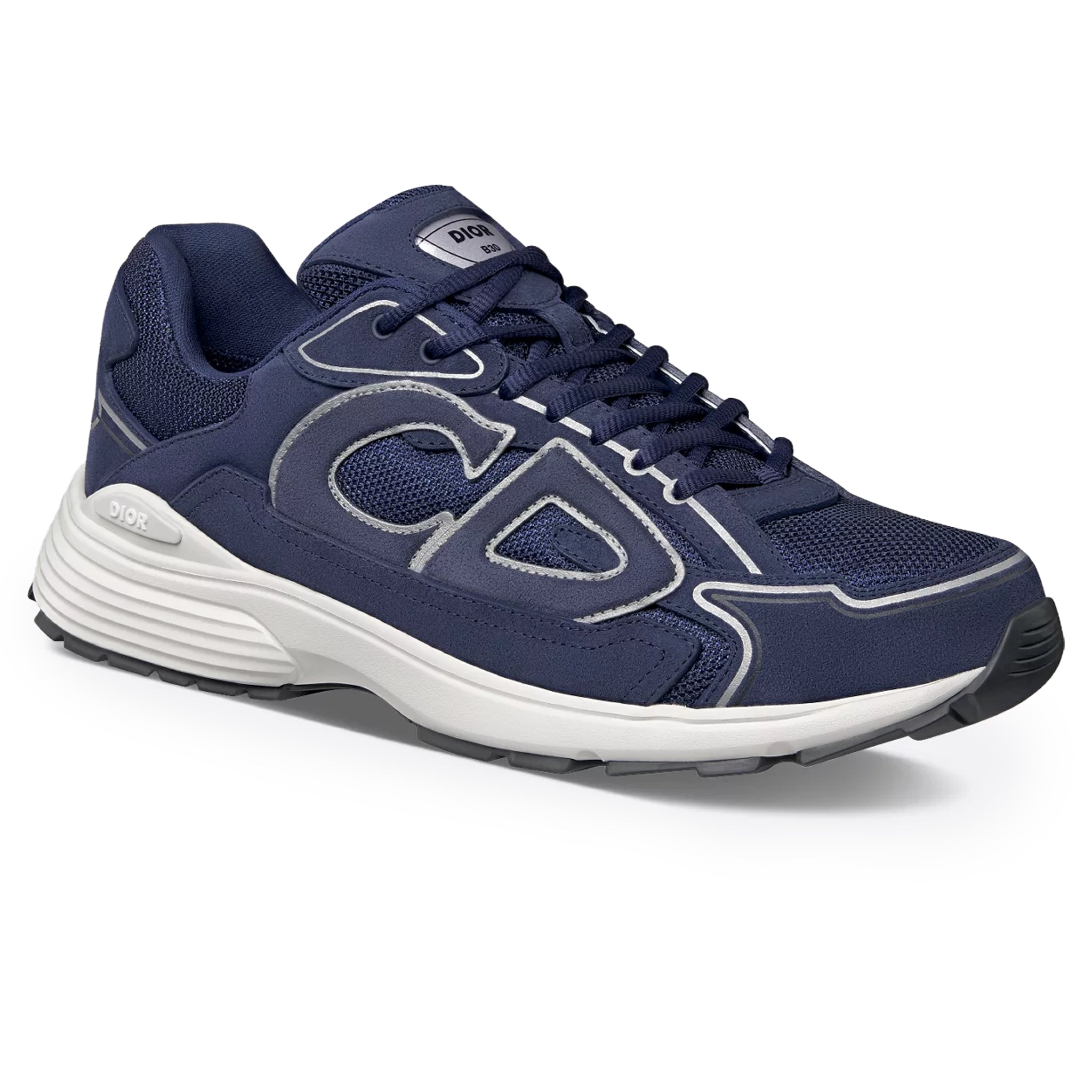 Dior B30 Countdown Sneakers - Navy Blue Mesh & Suede Men's Fashion Trainers for Casual Wear & Street Style