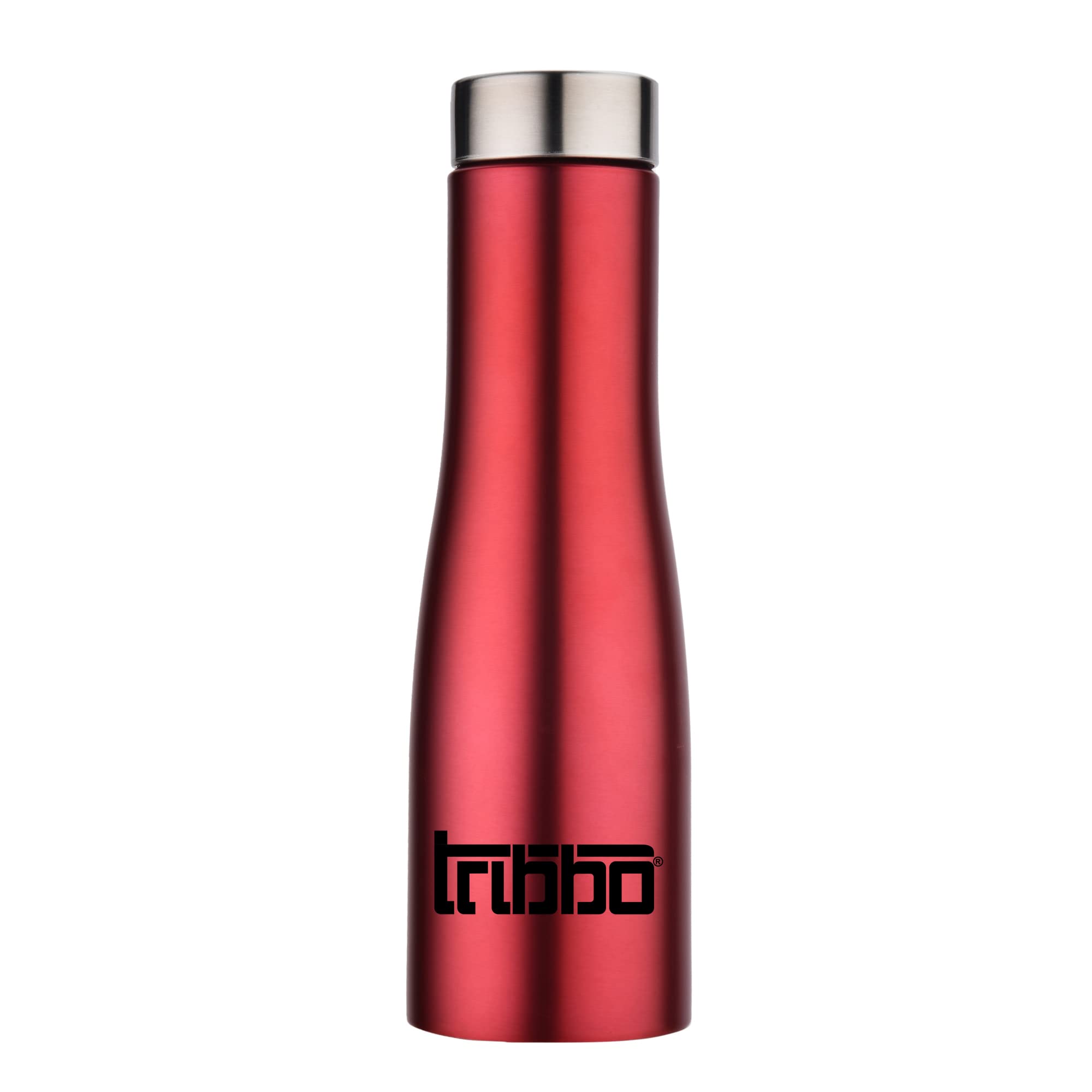 TRIBBO 1L Stainless Steel Water Bottle - Leak Proof, BPA Free, Insulated for Hot & Cold Drinks - Perfect for Gym, School, Office, Travel & Outdoor Activities (1000ml, Red, Steel Cap)