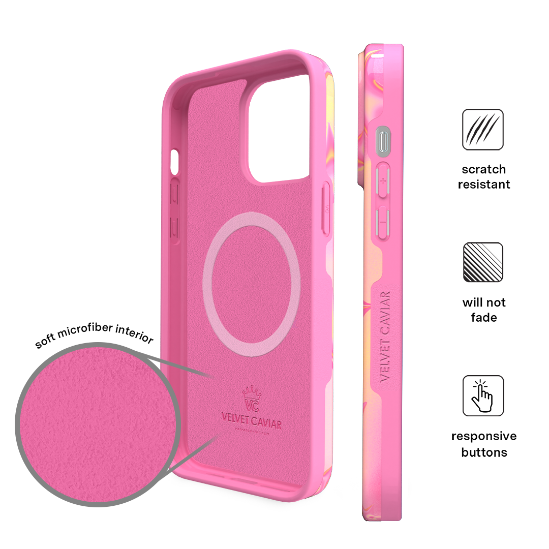 Sherbet Stars iPhone Case - Trendy Candy-Colored Protective Cover for iPhone 11/12/13/14/15 Pro Max - Perfect for Summer, Beach & Festival Outfits