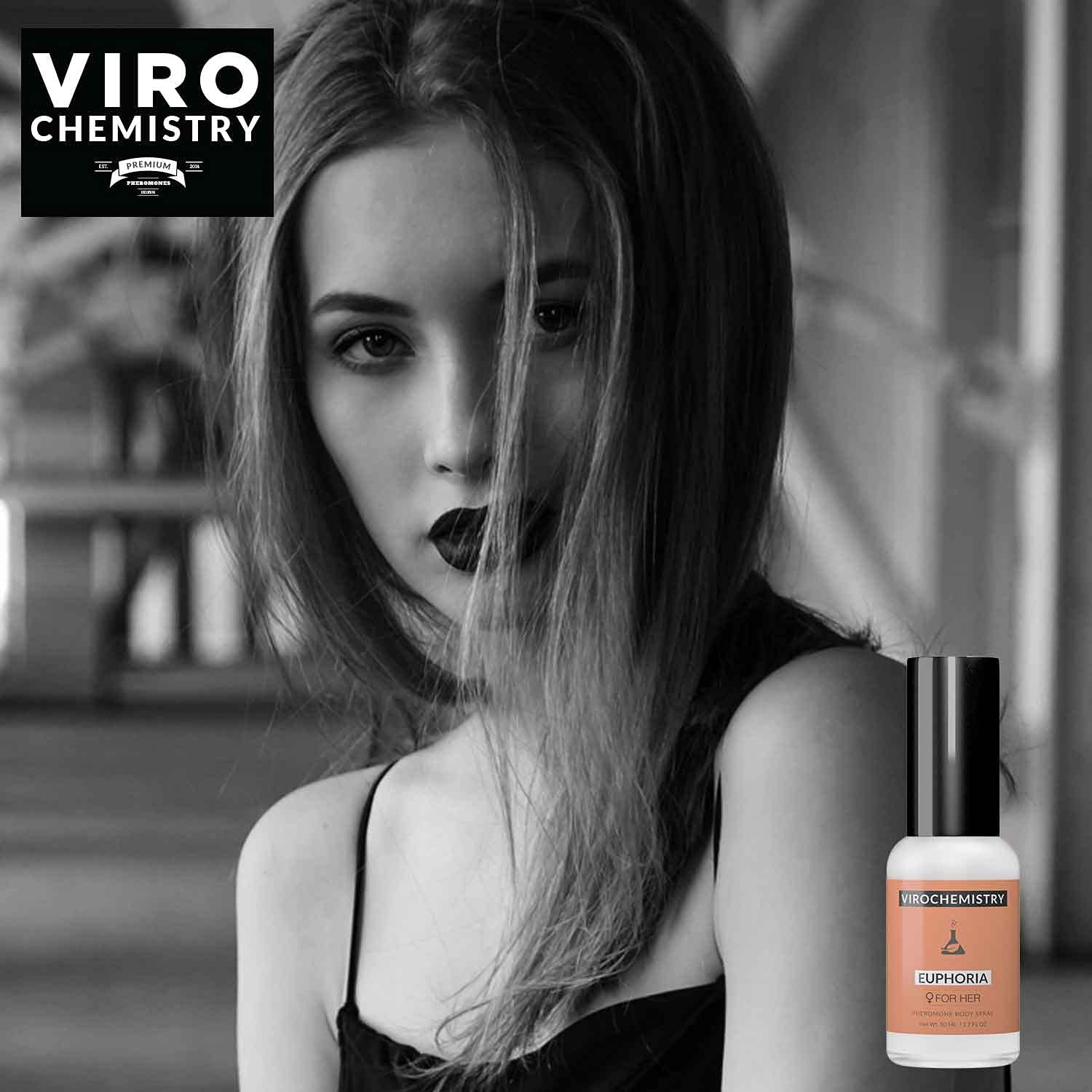 EUPHORIA Pheromone Perfume for Women - 50mL Ultra Strength Organic Body Spray to Attract Men | Elegant Fragrance with Human Grade Pheromones | Date Night, Social Events & Confidence Boost