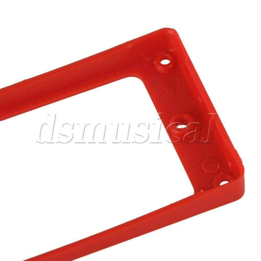 2-Pack Red Electric Guitar Pickup Mounting Rings - Arc Frame Surround for Humbucker Pickups - Perfect for DIY Guitar Upgrades & Repairs