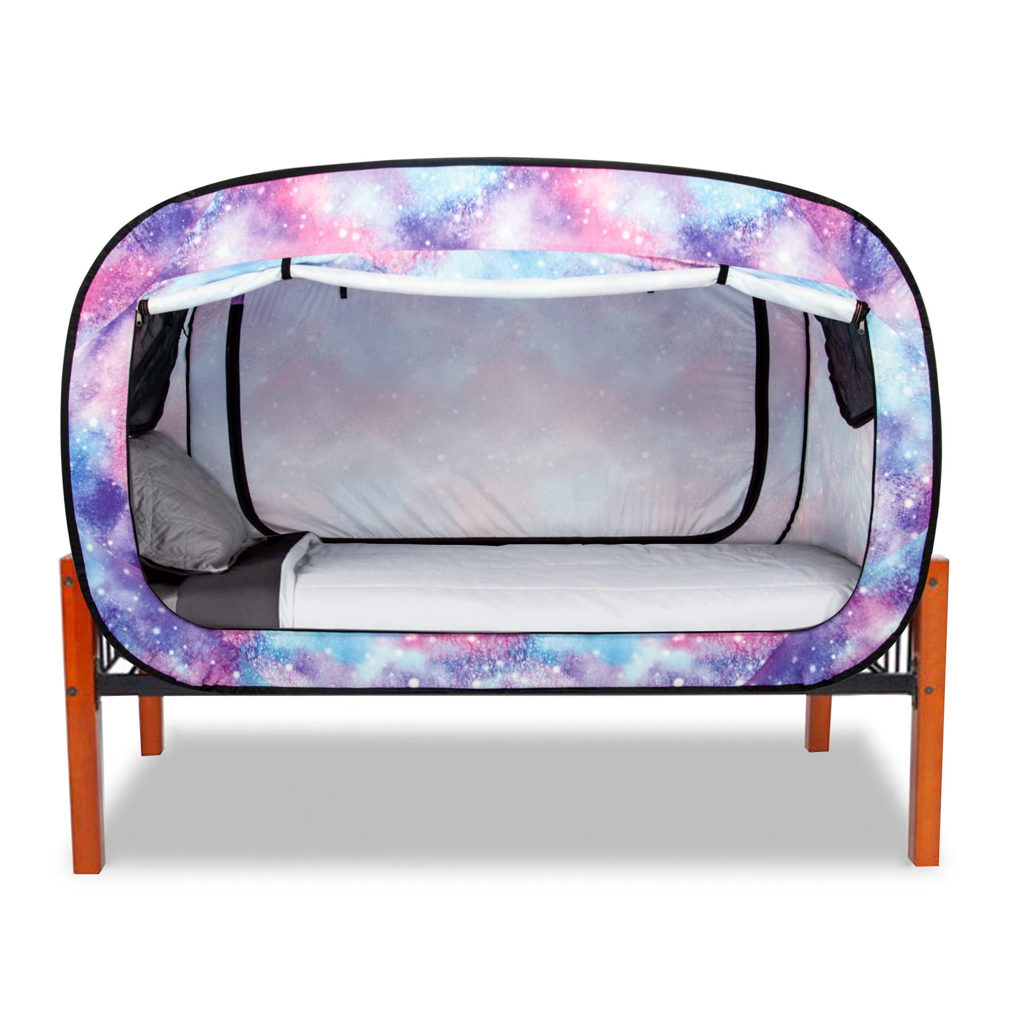 Portable Bed Tent Canopy for Kids & Adults - Breathable Indoor Sleeping Tent with 2 Doors, Private Space for Camping, Reading & Relaxation