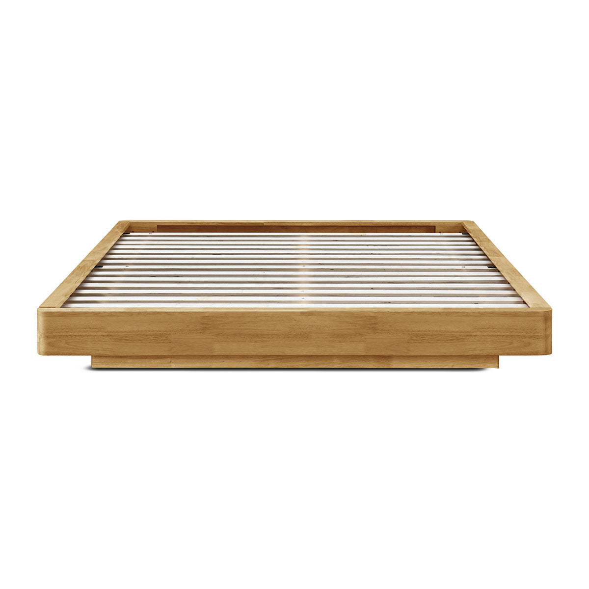Kami Solid Oak Timber Platform King Bed Frame - Sturdy Wooden Bed Base for Master Bedroom & Guest Room