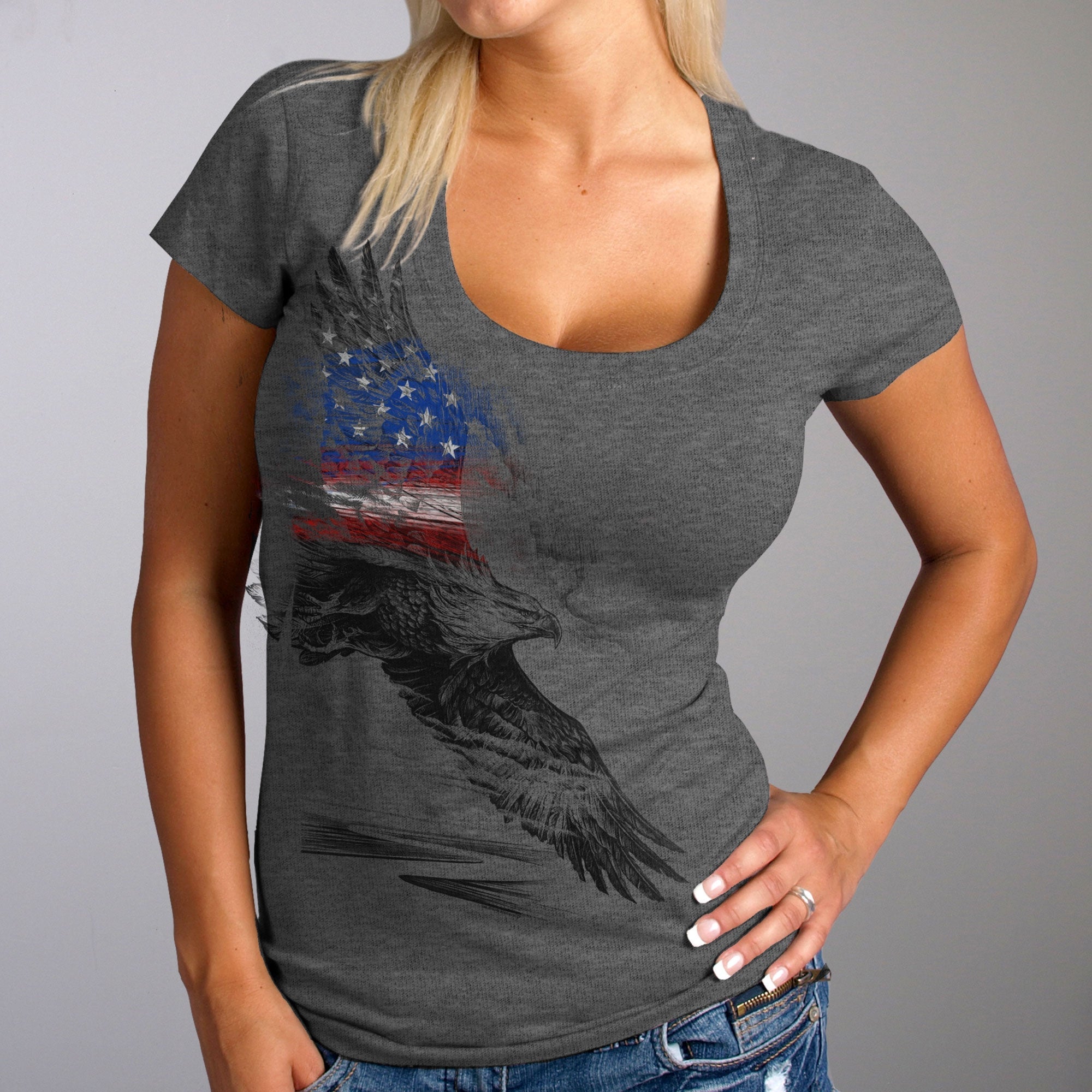 Eagle Print Short Sleeve T-Shirt for Men - Comfortable Cotton Graphic Tee - Casual Wear for Summer, Street Style & Outdoor Activities