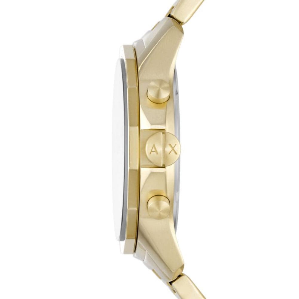 Armani Exchange AX1721 Men's Chronograph Watch - Gold Stainless Steel Strap for Business & Casual Wear | Water Resistant & Durable Design