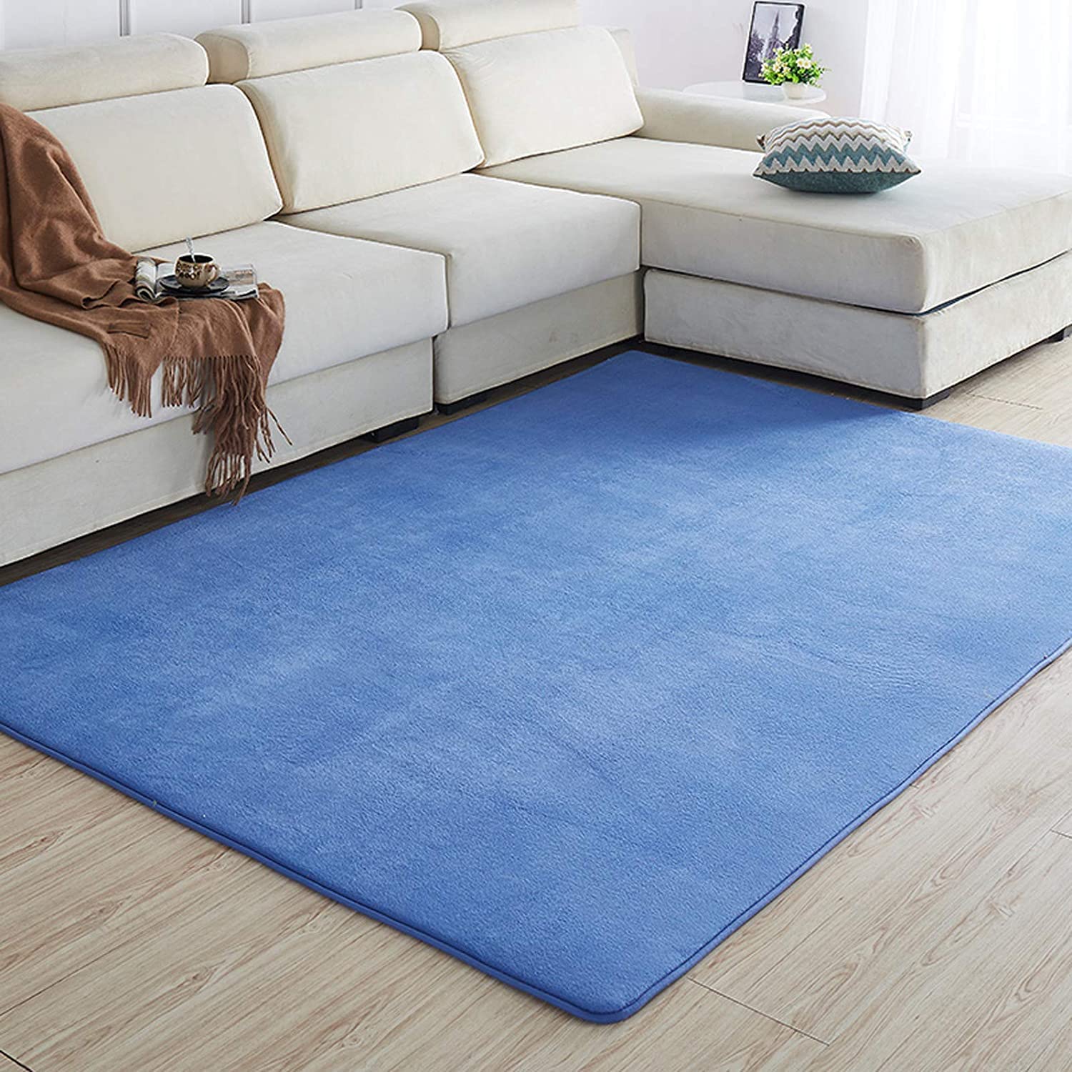 Premium Non-Slip Drum & Piano Rug - 2x1.4m Blue Soundproof Mat for Electronic Drums, Shock Absorption Floor Carpet | Perfect for Home Studios, Music Practice Rooms & Stage Performances