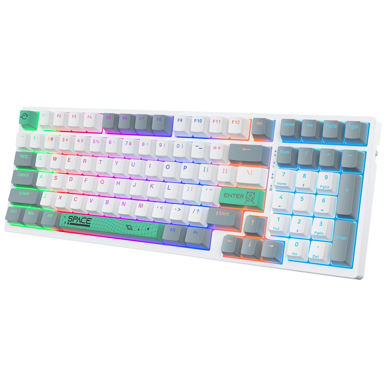 ONIKUMA G38 RGB Wired Mechanical Gaming Keyboard - 98 Keys with Customizable Backlight for PC & Laptop - Perfect for Esports, Typing & Office Work
