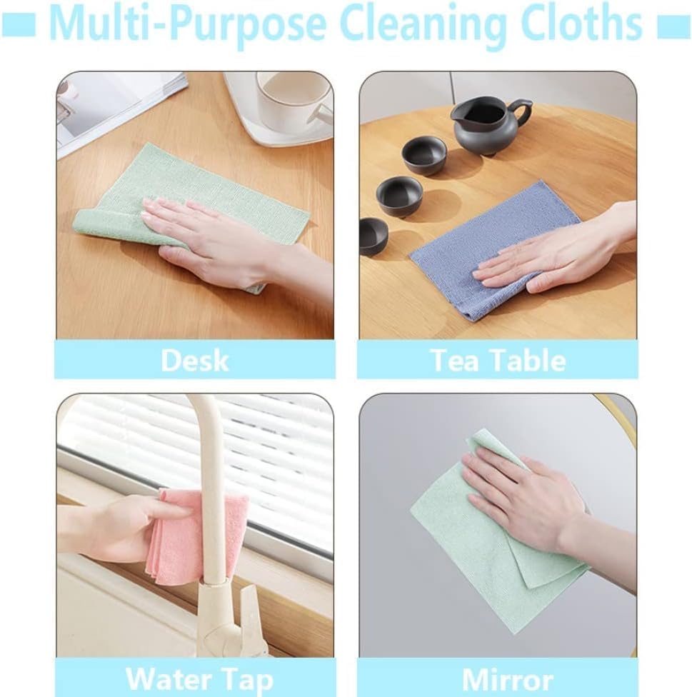 Premium Microfiber Cleaning Cloths 20-Pack | Super Absorbent, Lint-Free Kitchen Towels & Dish Rags for Spotless Cleaning | Ideal for Kitchen Surfaces, Glass Windows, Car Detailing & Household Chores