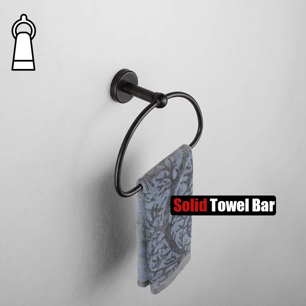 Oil Rubbed Bronze Towel Ring - 7
