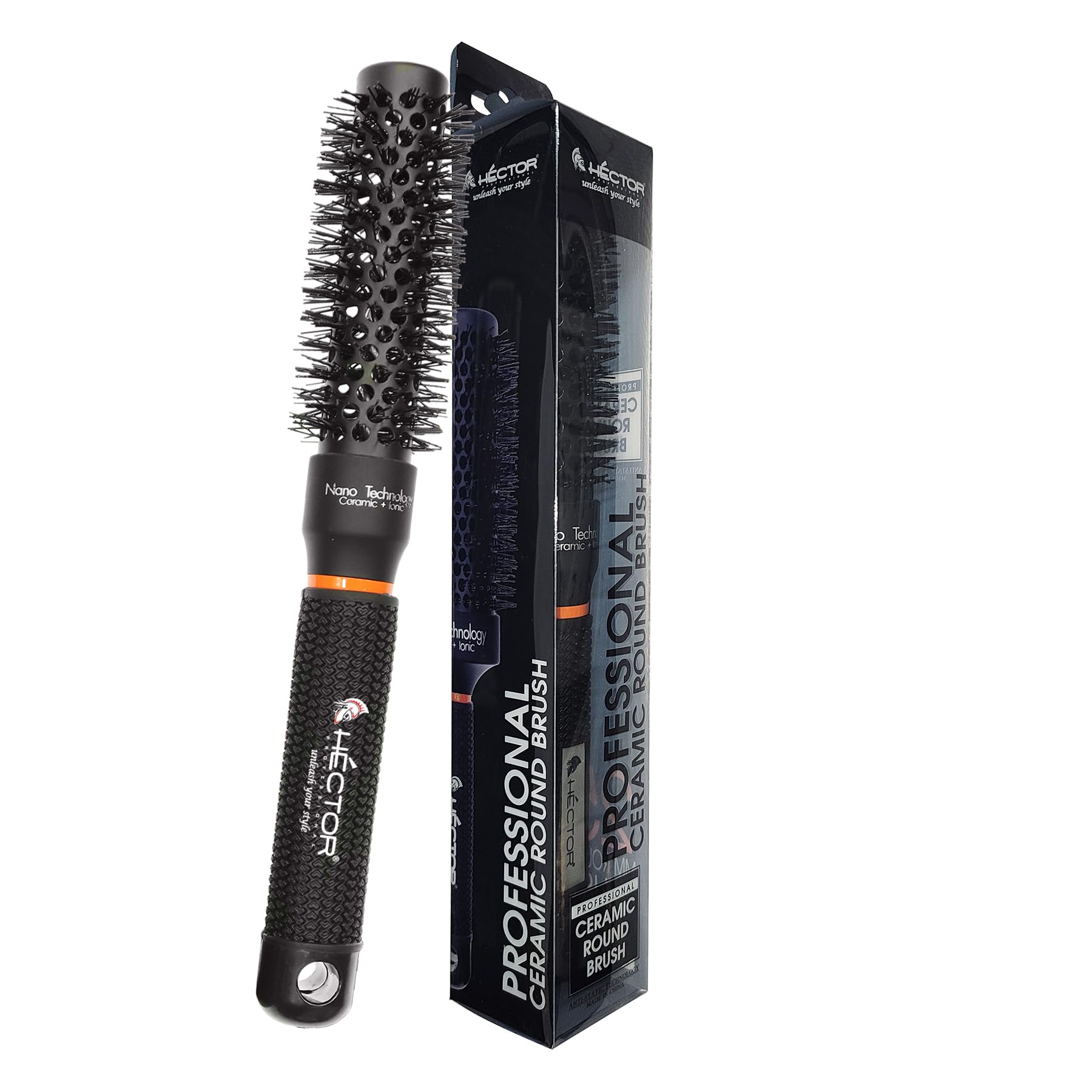 Professional Heat Resistant Nylon Bristles Round Hair Brush 25mm - Anti Static Technology for Smooth Styling | Salon & Home Use for Blowouts, Curls & Volume