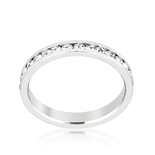 Elegant Swarovski Crystal Birthstone Stackable Eternity Rings for Women - Perfect for Anniversary Gifts, Mother's Day & Everyday Jewelry